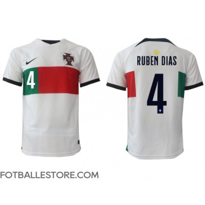 Portugal Ruben Dias #4 Bortedrakt VM 2022 Kortermet